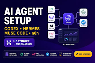 setup codex hermes dashboard muse code n8n telegram chatgpt hostinger fable 5
