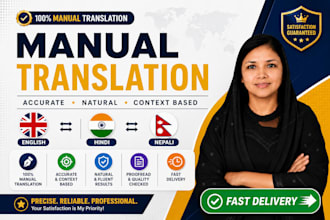 manually translate english hindi and nepali