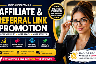 promote your affiliate or referral link