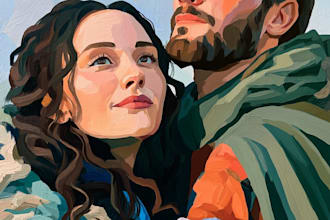 make couple portrait illustration