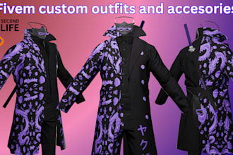 create custom fivem outfits, 3d clothing, fivem ped wears, mafia gang outfits
