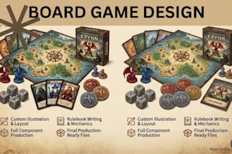 design a professional board game, card game, and tabletop game