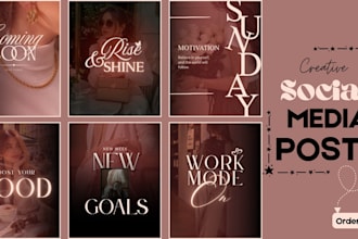 create 15 social media post designs, social media post