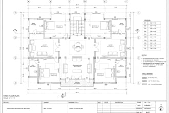 draft residential floor plans in autocad