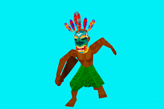 do retro animation character,lowpoly model, pixel art,psx style,rig and animate