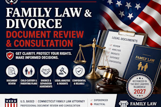 review your family law and divorce documents with legal guidance