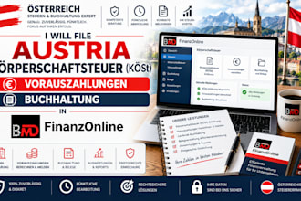 file austria korperschaftsteuer kost vorauszahlungen buchhaltung in bmd finanz