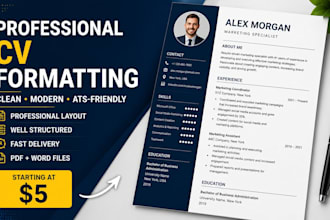 personally format your CV, resume, and documents