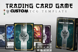 design custom trading card game design collectible cards and card mockups