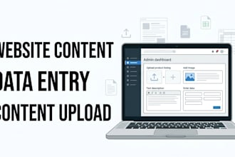 website content management, data entry