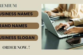 create unique business names brand names and catchy slogans