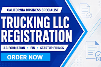 register your california trucking llc with ein and startup filings