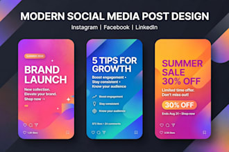 design modern social media post and instagram banner