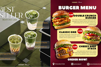 design a creative food and drink menu for your business