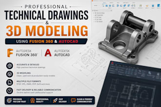 do autocad 2d drafting and fusion 360 3d modeling