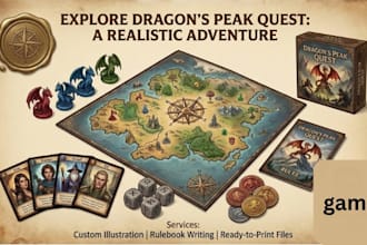 create custom board game and tabletop game designs for your project