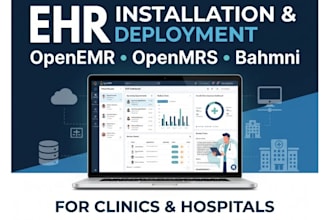 install openemr, openmrs, bahmni ehr for hospital and clinic