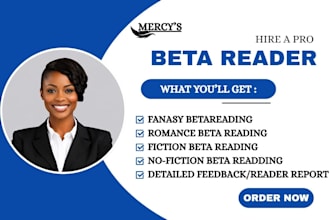 provide professional beta reading and manuscript feedback