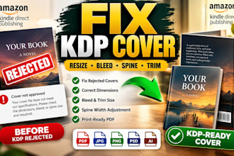 fix rejected KDP cover errors and resize your paperback cover