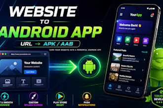 convert your website or web app to professional android app