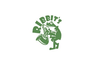 design jazz club logo frog saxophone player