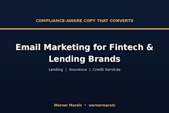 write high converting email campaigns for fintech and lending brands