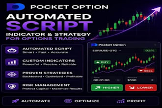 code pocket option automated script, indicator and strategy for options