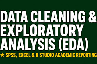 do academic data cleaning, data analysis and eda reporting
