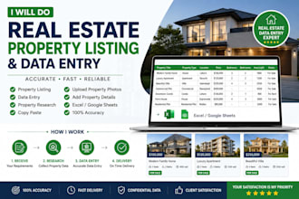 do real estate property listing and data entry