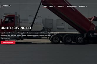 design wix paving website paving contractor website asphalt repair website