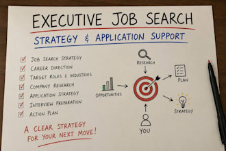 do an executive job search strategy and application support