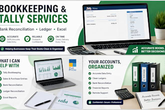 do bookkeeping, tally accounting and bank reconciliation