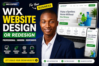 build wix website design, wix website redesign or wix ecommerce website