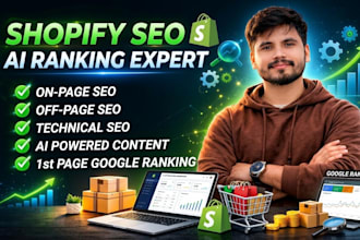 do ecommerce shopify SEO with ai for first page ranking