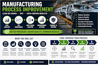 improve the manufacturing process using lean six sigma, spc