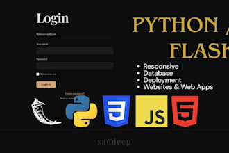 build a responsive python flask website or web app