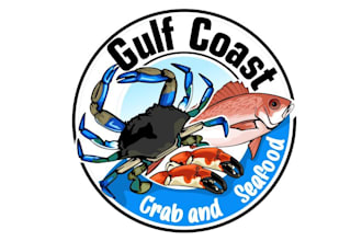 create exclusive and marvelous seafood logo design