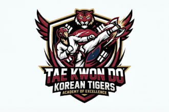 design a powerful taekwondo logo for your team