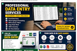 do data entry ms office, word, power point, and accounting