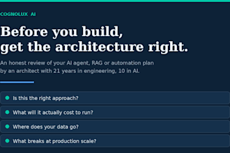 be your ai consultant and review your ai agent, rag or automation plan