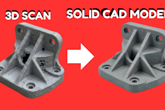 convert stl to step, reverse engineer 3d scan to cad, and repair mesh