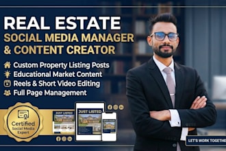 be your real estate social media manager and content creator