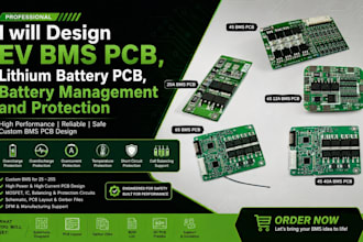 design ev bms pcb, lithium battery pcb, battery management and protection