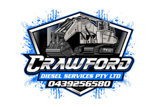 create attractive and imagination excavator logo design
