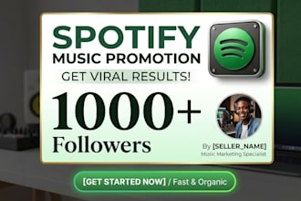 give you 3000 spotify artist or playlist followers