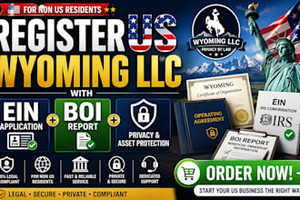 register US wyoming llc with ein and boi report for non US resident
