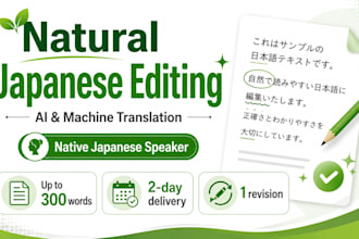 edit ai generated japanese into natural japanese