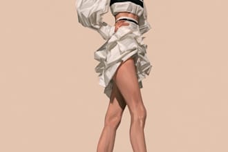 draw fashion illustration , sketch , model