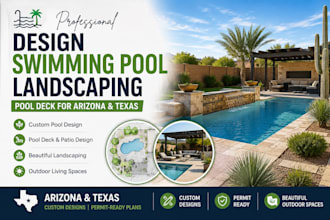 design swimming pool landscaping pool deck for arizona and texas