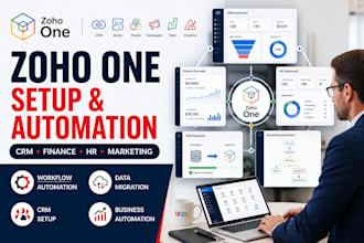 setup zoho one crm finance hr automation complete marketing suite data migration
